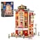 FUNWHOLE BalconyTheatre Lighting BuildingBricks Set City Town Creator House with LED Light MultiForm Modular Collectible Display Kit 2445 Pcs for Adults and Movie Lovers