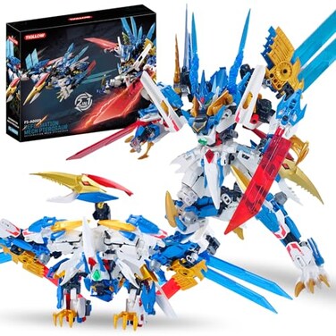 TIALLOW Pterodactyl Robot 2 in 1 Building Toy Sets Dinosaurs Mech Transforming Building Block Model Mecha Action Figures Pterosaur Building Kits for Boys Adult Age 812 Pterodactyl