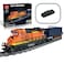 MOCBROPCS Burlington Train Building Set Freight Cargo Train with Rechargeable Motorized Working Head 2 Coaches and 32 Tracks Gift for BoysGirls Teens Age1216 1065 Pieces