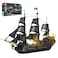 Reobrix Black Pearl Pirate Ship Building Set with LED Lights 4304 PCS Large Sailboat Model Kit for Adults Teens 14 3937 Inch Display Building Blocks Collectible Pirate Ship Gift