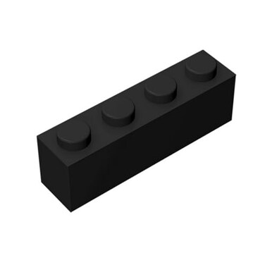 Newbeoding Classic Building Brick 1x4 110 Piece Bulk Brick Block Compatible with Lego Parts and Pieces 3010 110 Pcs Black