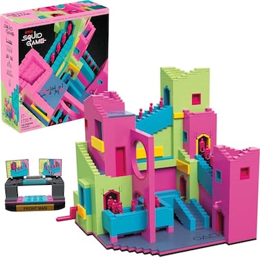 Mega Brands MEGA Squid Game Action Figure Building Toy The Staircase with 1707 Pieces Motion and Poseable Figure for Collectors