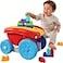 Mega Bloks MEGA BLOKS First Builders Toddler Building Toy Block Scooping Pull Wagon with 20 Pieces and Builtin Storage Picks Up Blocks Red Kids Ages 1