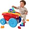Mega Bloks MEGA BLOKS First Builders Toddler Building Toy Block Scooping Pull Wagon with 20 Pieces and Builtin Storage Picks Up Blocks Red Kids Ages 1