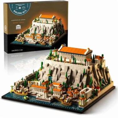 Givenni Architecture The Acropolis in Athens Building Sets Collectible Model for Adults Home Dcor Model Building Kit Creative DIY Activity Famous Landmarks Collection 1947 Pieces