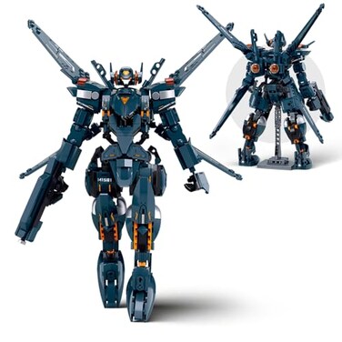 HIGH GODO Attacker Mech Robot Transforming Building Blocks Set for AdultsCity Warrior Justice Hero Soldier Mech Model Building Kit Cool Creative Robots Toys Gift for Teens 569 Pieces