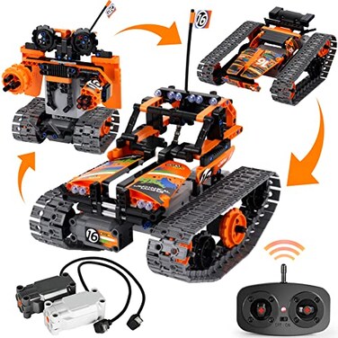 BIRANCO. BIRANCO STEM Remote Control Building Kit 3 in 1 RC Tracked RacerTankRobot Engineering Toys Science Construction Play Set Toy Car Christmas for Boys Girls Age 812 392pcs