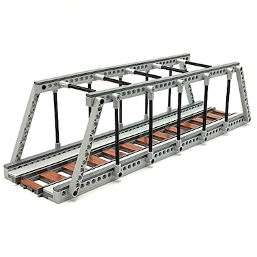 dspitwod Classic Train Building Bridge City Passenger Express Train Tracks Toys Accessories Railroad Construction Building Block Compatible with Major Brand Train Bridge
