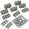MANNIDOO Classic City Train Tracks 54 Pieces Railroad Track with 32 Curved 20 Straight and 2 Switch Train Tracks Train Expansion Accessories Compatible with All Major Train Tracks
