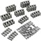 MANNIDOO Classic City Train Tracks 54 Pieces Railroad Track with 32 Curved 20 Straight and 2 Switch Train Tracks Train Expansion Accessories Compatible with All Major Train Tracks