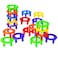 Constructive Playthings Ring Builders Stacking Toys 96Piece STEM Building Set for Kids Ages 18 Months Preschool Classroom MustHave