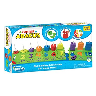 Imagimake Junior Abacus Skill Building Activity Set 3Years to Help Learn Shapes Numbers Counting Speech and Language 8 mm 10 mm Foam Multicolor