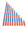 DANNI Kids Learn Toys Montessori Wood Red Long Sticks 550cm Math Number Rods Education Early Learning Block Children Math Educational Aids