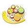 Tender Leaf Toys Snail Whirls 6 Removable Flowers Gears Playset for Toddlers and Kids Wooden Stacking MultiColor Flower Garden Beds