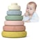 Mini Tudou 6 PCS Baby Stacking Nesting Toys Soft Stacking Blocks Ring Stacker Baby Sensory Teether Toys with Letter Animal and Shape Early Learning Toys for Babies Toddlers Kids 6 Months