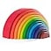 MERRYHEART Wooden Rainbow Stacking Toy 12 Pieces Extra Large Montessori Wooden Stacking Arch Educational Toys Nesting Puzzle Building Blocks for Kids Toddlers Rainbow Stackers