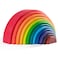 MERRYHEART Wooden Rainbow Stacking Toy 12 Pieces Extra Large Montessori Wooden Stacking Arch Educational Toys Nesting Puzzle Building Blocks for Kids Toddlers Rainbow Stackers