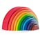 MERRYHEART Wooden Rainbow Stacking Toy 12 Pieces Extra Large Montessori Wooden Stacking Arch Educational Toys Nesting Puzzle Building Blocks for Kids Toddlers Rainbow Stackers
