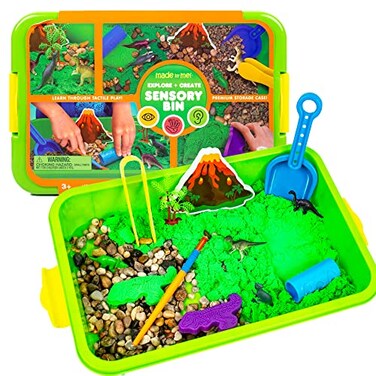 Made By Me Explore Create Dino Galaxy Sensory Bin Fun Sensory Bins for Toddlers 3 AllinOne Tactile Sensory Toys DinoMite Sensory Experience