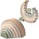 MCGMITT Rainbow Stacking Toy Silicone Rainbow Stacker for Toddlers Montessori Nesting Blocks Building Creative Color Shape Matching Toy Set 7 Layers Brown