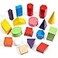 Deekin 18 Pcs Large 3D Shapes for Teaching Math Manipulatives Geometric Solids Blocks Montessori Learning Blocks Solid for Preschool Elementary Home School Supplies 3D Shape
