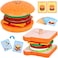 MIKNEKE Wooden Burger Sandwich Stacking Toys for Kids Montessori Toys for Toddlers Preschoolers Develops Fine Motor Skills
