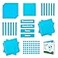 Simply magic 1314 PCS Jumbo Blue Magnetic Base Ten Blocks for Math Headings Math Manipulatives Base 10 Blocks Place Value Manipulatives Magnets Counters for Kids Classroom Must Haves