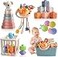 imireux Baby Montessori Sensory Toys Travel Stroller Infant Toy 6in1 Pull String Activity Toy Koala Stacker Soft Blocks Textured Balls for Babies 6Months for Fine Motor Skills