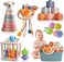 imireux Baby Montessori Sensory Toys Travel Stroller Infant Toy 6in1 Pull String Activity Toy Koala Stacker Soft Blocks Textured Balls for Babies 6Months for Fine Motor Skills