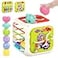 MINGKIDS 7 in1 Baby Sensory Montessori Activity Cube Toys Shape Sorter Early Learning ToysDevelopmental Infant Birthday Gifts for Toddler Age 1 2 3