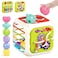 MINGKIDS 7 in1 Baby Sensory Montessori Activity Cube Toys Shape Sorter Early Learning ToysDevelopmental Infant Birthday Gifts for Toddler Age 1 2 3