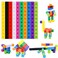 SpriteGru Math Linking Cubes Set of 100 Math Cubes Manipulative Connecting and Counting Snap Blocks for Early Math and Construction Educational Toy for Preschool Kindergarten Homeschool