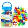 Odoorgames 60 Pieces 3D Shapes for Teaching Geometric Solids for Kids Light Table Manipulatives Translucent Toys