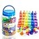 Joswisch 60 PCS 3D Shapes for Teaching Geometric Solids Geometric Shapes for Kids Light Table Manipulatives 3D Shapes Light Table Toys Math Manipulatives for Classroom