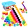 QUYSK 300 Pcs Linking Cubes for Kids Counting Blocks with Storage Boxes Connecting Cubes Math Manipulatives for Preschool Elementary Aged Kids