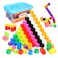 QUYSK 300 Pcs Linking Cubes for Kids Counting Blocks with Storage Boxes Connecting Cubes Math Manipulatives for Preschool Elementary Aged Kids