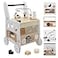 touch us Wooden Baby Walker Activity CubesBaby Push Walker Toy for Toddler 5in1 Montessori LearningEducational Toys for 1 Year Old Boy Girl SortingStacking Bead Mazes and Counting Toys