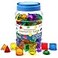 EXBEPE 3D Geometric Solids 60 Pcs for Kids Translucent Geometric Shapes for Geometry BeginningsLight Table Manipulatives Toy Math Helper School Supplies