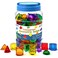 EXBEPE 3D Geometric Solids 60 Pcs for Kids Translucent Geometric Shapes for Geometry BeginningsLight Table Manipulatives Toy Math Helper School Supplies