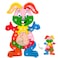 LovesTown Wooden Puzzles for Kids Double Sided Rabbit Jigsaw with Alphabet Numbers Montessori Educational Toy for Toddlers Chunky Animal Gift