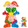 LovesTown Wooden Puzzles for Kids Double Sided Rabbit Jigsaw with Alphabet Numbers Montessori Educational Toy for Toddlers Chunky Animal Gift