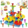 Ggiibro Peg Board Toy set 73Pcs DIY Building Stacking Toys for Kids 36 Years OldSTEM Educational Kids Toy for Brain DevelopmentMontessori Sensory ToysUpgrade Various Foam Board Plastic Lacing String G