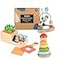 Twefex Wooden Montessori Learning Toys KitBabies Toys Set for 1 Year Old Sensory and Thinking Play kit for Toddlers Boys and Girls 4 in 1 Drop Box Rocking Stacker Bead Maze