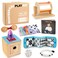 WOODMAM Montessori Toys for Babies 06 Months 9 in 1 Learning Educational Baby Gifts for Newborn 036 Months Includes High Contrast Cards Baby Tissue Box Toy Spinning Drum Teether and More