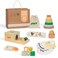 Jackie &amp; Jackie Vancie Montessori Toy Set for Babies 712 Months Play Kit 6in1 Wooden Learning Toys with Object Permanence Box Ring Stacker Egg Cup Multipurpose Blocks and Mirror Puzzle