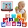 beeqoo Soft Baby Blocks Stacking Building Toys for Babies and Toddlers 12 Pcs No Hole Squeeze Animal Blocks Sensory Teething Toys for Infant 6 Months