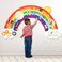 Justforjoyful 5FT Large Sunshine Rainbow Wooden Activity Wall Panel Christmas Gift Educational Montessori Toy for Toddler Kids Interactive Sensory Activity Busy Board Daycare Learning Center Toddler R