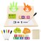 RECEKA Number Blocks Toys for Kids Wooden Montessori Toys for 3 4 Years Old Boy Girl Toddler Fingers Arithmetic Educational Math Manipulatives with Whiteboard 57 Preschool Learning Activities Counting