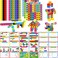 SpriteGru Math Linking Cubes 100 Math Cube Manipulatives with 30 Learning Activities plus 192 Reusable Stickers Number Counting Blocks Snap Linking Math Counters Fun Educational PreK Counting Blocks
