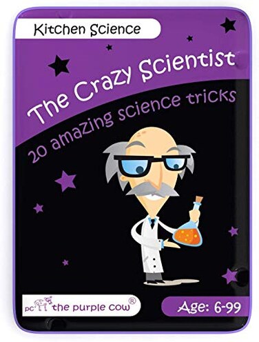 The Purple Cow The Crazy Scientist Tricks Card Set Kitchen Science Educational Games for Young Kids 6 Years and Older Instructions Inside Amazing STEM Learning